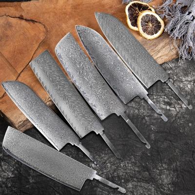 China Viable Knife Making Kit Damascus Steel Kitchen Chef Knife Blade Blank for sale