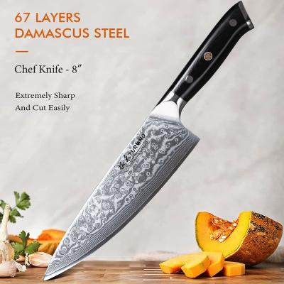 China Factory Direct Sales Viable Professional 8 Inch Damascus Chef Knife for sale