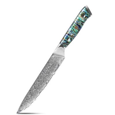 China Viable Wholesale Damascus Steel Fillet Knife For Chef Kitchen Utility Knife for sale