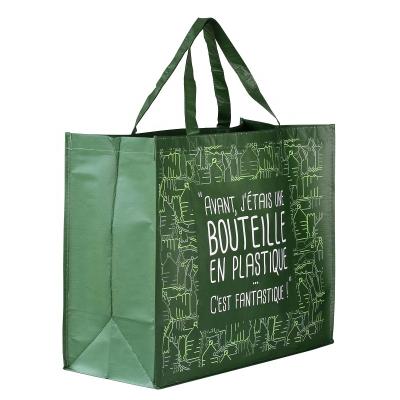 China Washable Friendly Recycled RPET Bottles Tote Shopping Bag Reusable Eco RPET Tote Bags for sale