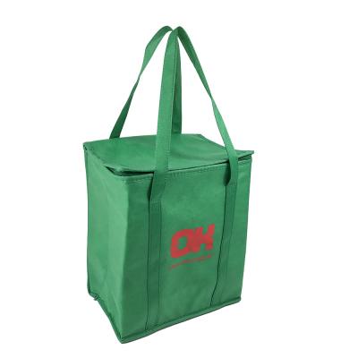 China Custom Waterproof High Quality Non Woven Laminated Insulated Cooler Lunch Bag For Food for sale