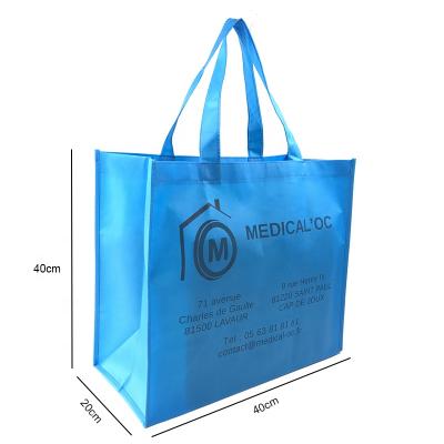 China Promotional Customized Colors Handled Cheap Price Eco Tote Recyclable Non-Woven Shopping Bag for sale