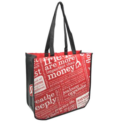 China Best selling industrial washable grocery carry laminated pp non woven bag with round corner for sale