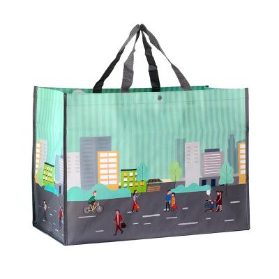 China Customized washable promotional cheap color printed bopp laminated pp woven bag for sale