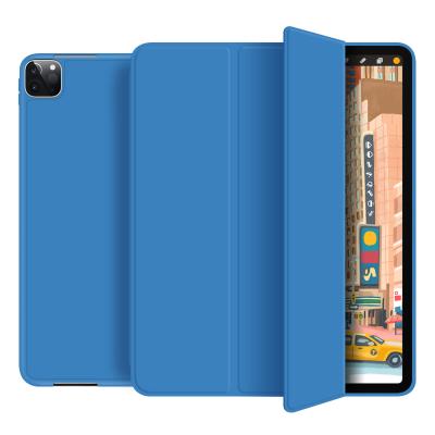 China Eco-friendly Ultra Thin Soft Silicone Stand Triple Back Case For iPad Pro 11 2020 With Pencil Holder for sale