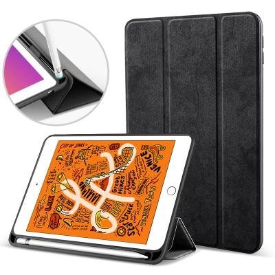 China Ultra Thin PU Denim Pattern Tablet Case With Pencil Holder iPad 9.7 Inch For iPad 5 Gen, iPad 6th, iPad 2017/2018 for sale