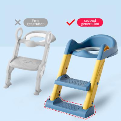 China OEM/ODM Kids Non-Toxic Potty Training With Ladder With Handles And Padded Seat Potty Training Seat With Step Stool Potty Training for sale