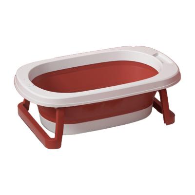 China Hot Selling Eco-freindly Children's Foldable Bathtub Keep Warm Baby Bath Seat Tub With Thermometer for sale