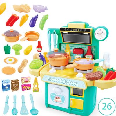 China Simulation Kitchen Barrel Kids Educational Toy Girls Cooking To Pretend Paly Kitchen Toy Sets Plastic for sale