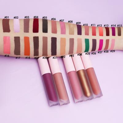 China Waterproof Luxury Vegan Lip Gloss Tubes Soft Matte Lipstick Cream Matte Liquid Lipstick for sale