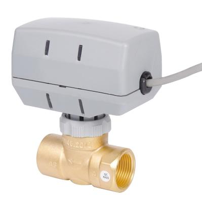 China Two Way HVAC TKFM Electro Brass Water Dynamic Balancing FCU Shutoff Brass Ball Valve for sale