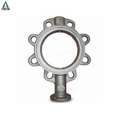 China TKFM Stainless Steel Hook Butterfly Valve Body Iron Sand Casting Products for sale