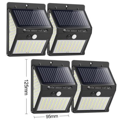 China New 140 LED Power Waterproof PIR Motion Sensor Solar Power Garden Solar Panel Lights Outdoor Solar Security Wall Light for sale