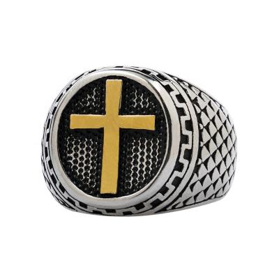 China Appreance Exquisite Vintage Jesus Rings For Man Stainless Steel Fashion Jewelry Couple Ring for sale