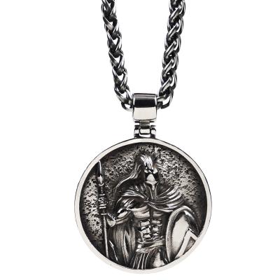 China Spartacus Warriors Stainless Steel Male Stats Necklace Casual / Sporty Pendant Jewelry for sale