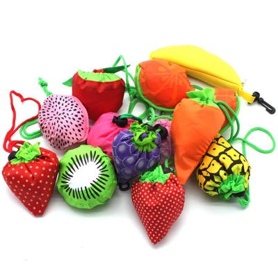 China Fruit Vegetable Reusable Grocery Folding Tote Bags Folding Pouch Storage Convenient Grocery For Shopping Travel for sale