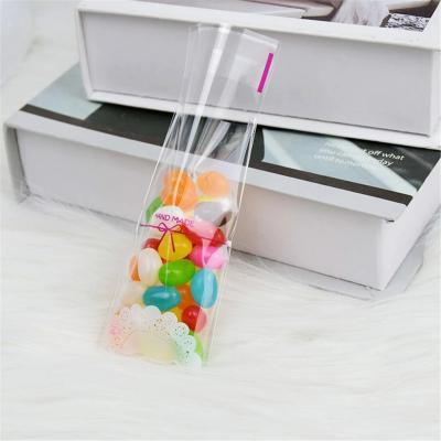 China Mini Heart Candy Lollipop Lipstick Poly Bag Moisture Proof Plastic Sachet Bags Clear Self Seal Adhesive Pouch 5x10cm for sale