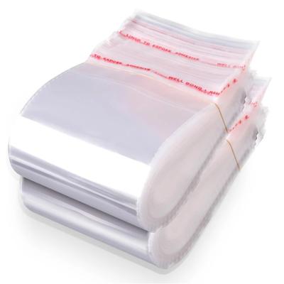 China 1000pcs/roll Safety Clear Transparent Self Adhesive Cellophane Thick Plastic Packaging Bags Poly Bag 9x23cm for sale