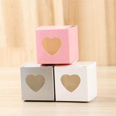 China Recyclable Brithday Gift Wrapping Envelope Shape Wedding Candy Heart Shape Window Craft Wrapping Paper Boxes for sale