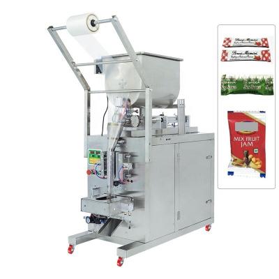 China Precise Low Cost Automatic Mix Fruit Jam Packaging Making Plastic Airtight Filling Sealing Packaging Machine For Sauce Paste for sale