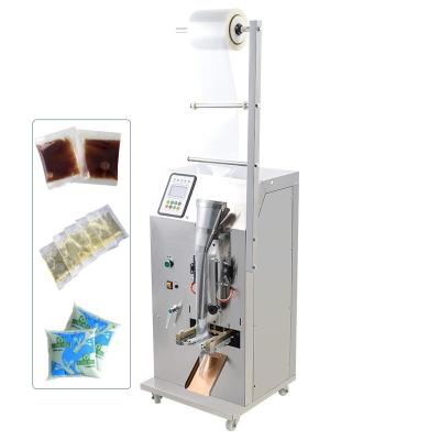 China Factory Food Small Milk Straight Soy Sauce Vinegar Semi Automatic Cool Liquid Sachet Pouch Filling Packing Machine for sale