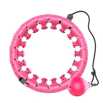 China 24 Sections Detachable Hoola Ring Fitness Plastic Adjustable Smart Hoola Weighted Circles for sale