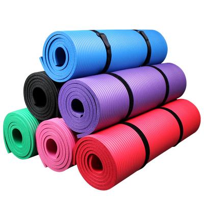 China Soft Yoga Mat Factory Eco Friendly Exercise Mat Customize Logo from NBR for sale