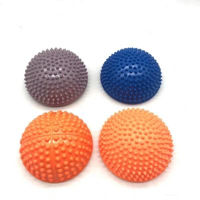 China Factories Lightweight Fitness PVC Inflatable Foot Massage Half Spike Ball for sale