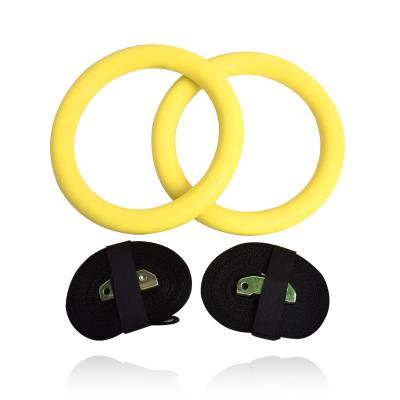 China ABS & Nylon Straps Gymnastic Rings Wear-resistant Steel Gym Ring Customized ABS & Nylon Straps Polybag&carton&wooden case 500 pairs OR14605 CN; JIA for sale