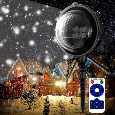 China ABS & Outdoor Holiday 4W LED Snow Falling PC Christmas Projector With Remote for sale