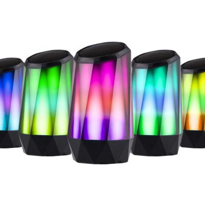 China Hot Selling Amazon Mini Crystal Phone Function LED BT Speaker Fading RGB Colorful Light With Sound Support BT, AUX., TF Card for sale