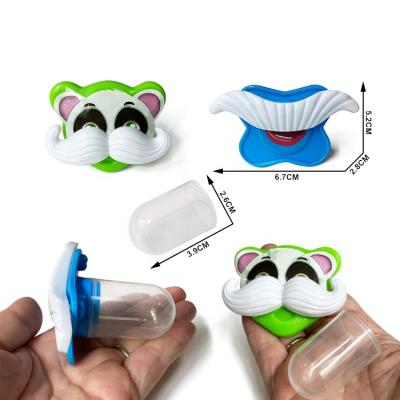 China Plastic Cartoon Mustache Candy Toys Candy Container 6.7*5.2*6.4CM for sale