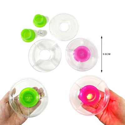 China Plastic Transparent Stirrer Spinning Candy Toys Candy Bottle Container 9.8*3.8CM for sale