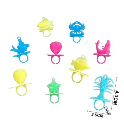 China Small Toy Jewelry Rings For 45mm Mini Toy Cheap Cartoon Animal Ring plastic capsule for sale