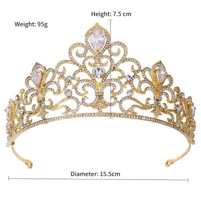 China Zircon wedding hair accessories for girls Tiara And Crown Zircon for sale