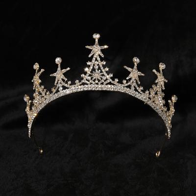 China Brilliant Alloy Gold Crown for Queens for sale