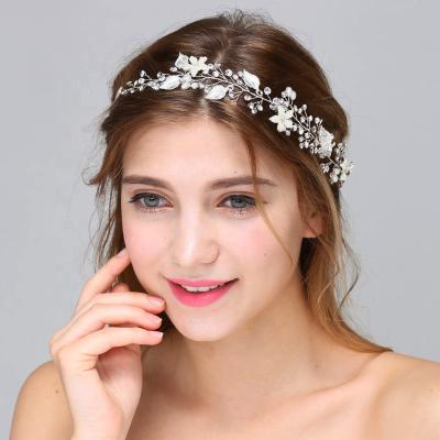 China Imitation Pearls+Alloy+crystal Wholesale Bridal Headpiece Wedding Hair Accessories Jewelry Bridesmaids Headpiece for sale