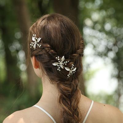 China 2020 Bridal Accessories Zinc Alloy Crystal Bridal Hair Cilp Hair Rhinestones Wedding Hair Accessories for sale