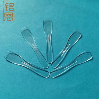 China Small And Exquisite Transparent Face Cream Dig Tool Mini Skin Care Plastic Facial Beauty Mud Spatula Cosmetic Spoon for sale