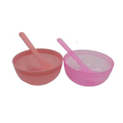 China Cosmetic Hot Selling Personal Care Tool Bowl PP Mask Personal Plastic Facial Bowl With Spatula for sale