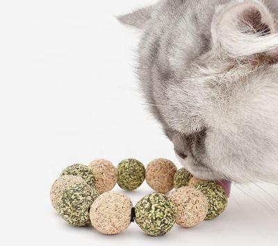 China Leyou Pet Cat Mint Ball Viable Catnip Ball Removing Cat Hair Cat Toy for sale