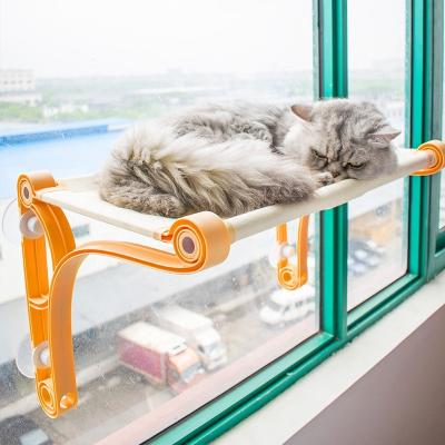 China 2021 Viable New Color Macrame Cat Window Mounted Seat Cat Hammock Swing Bed For Cats for sale