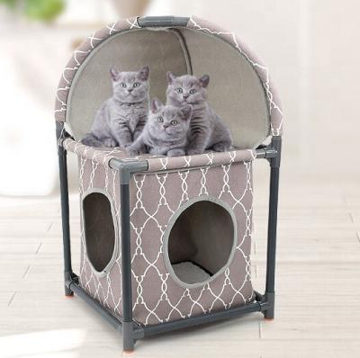 China Wholesale Viable High Quality Pet Bed New Leyou Design Cat Tree Sleeping Toys for sale