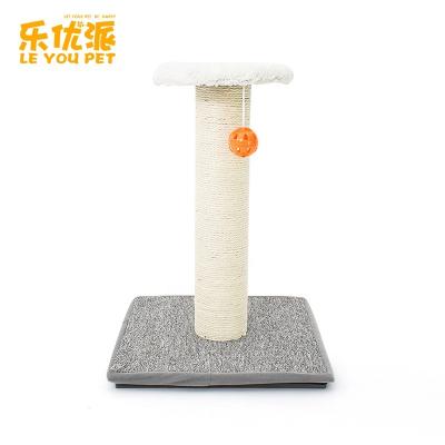 China Wholesale Leyou Viable Pet Cat Tower Cat Tower Scratcher Sisal Tree Cat Scratcher Mail for sale