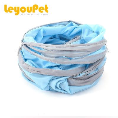 China Leyou Viable Pet Tunnel Tube For Play Folding Toy Kitty Cat Tunnel Cats Rabbits Kittens for sale