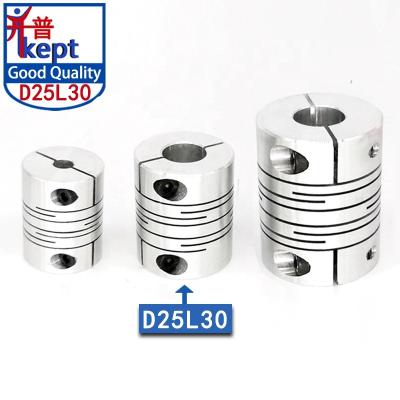 China Material of Construction Shops D25L30 Parallel Slot Enoder Flexible Coupling Shafts Aluminum Low Alloy Low Alloy Threaded Couplings for sale