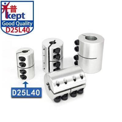 China Stores D25L40Clamp Type Aluminum Rigid Couplings High Precision Construction Material High Strength Durable Durable for sale