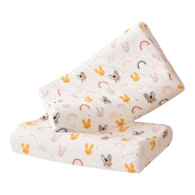 China Anti-Static Soft Cartoon Printed Cute Portable Memory Foam Laying Head Pillow Newborn Infant Anti-roll Sleep Antireflux Baby Protector for sale