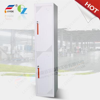 China Two steel door cabinet steel locker FYD-G002,CRS 0.7 mm thickness material,KD structure for sale