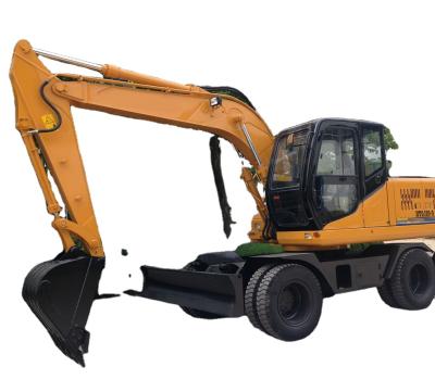 China Construction worksÂ   Cheap 0.53m3 Hengte HT135W Wheel Excavator 12.5 Ton Excavator For Sale for sale